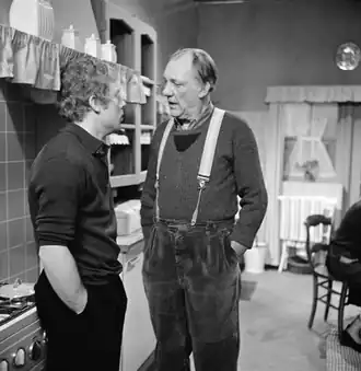 Johan te Slaa (r) en Huib Rooymans in De glazen stad (1968)