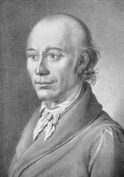Johann Heinrich Voß, tekening in sepia