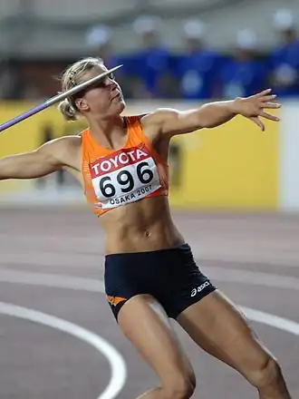 Jolanda Keizer tijdens het WK 2007