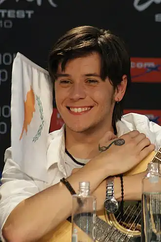 Jon Lilygreen tijdens het Eurovisiesongfestival 2010