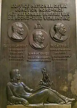 plaquette Noord-Zuidverbinding (1958), Brussel