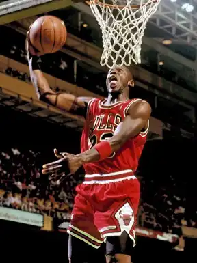 Michael Jordan voor de Chicago Bulls