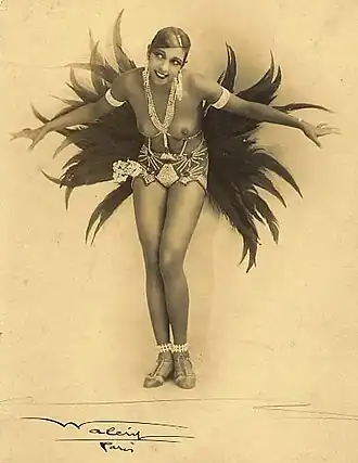 Josephine Baker in verenpak in La Revue des Revues(1927), Lucien Waléry