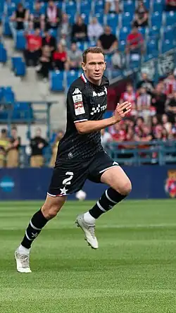 Lelieveld spelend voor Wisła Kraków in 2025