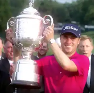 Thomas na het winnen van het PGA Championship in 2017