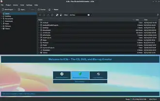 Screenshot van K3b