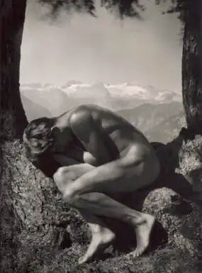 In de schoot der natuur — zelfportret (1923)
