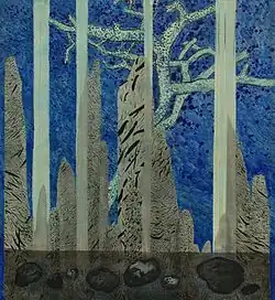 Kaapse es - acryl op paneel - 110x100