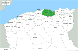 Leefgebied van de Kabylen in Algerije.
