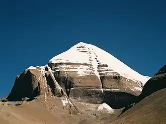 De zuidzijde van Kailash in Tibet