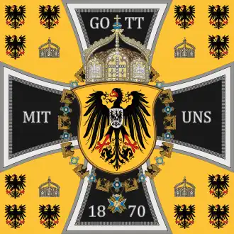 De Kaiserstandarte, de vlag van de Duitse keizer als opperbevelhebber van het leger.