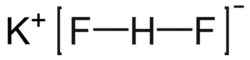 Structuurformule van kaliumbifluoride