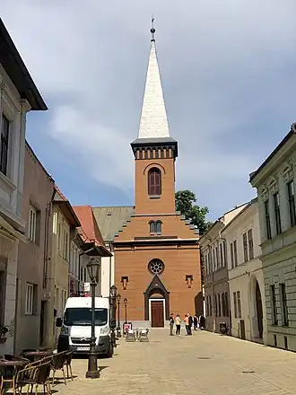 Calvinistische kerk aan de Hrnčiarská-straat in Košice