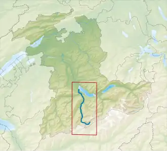 Loop van de Kander (stroom alleen in het kanton Bern)