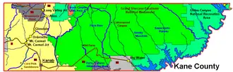 Kaart van Kane County
