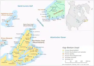 Kaart van Kaap Bretoneiland