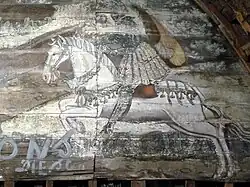 Sint-Joris op de zolderwand van de herenkapel