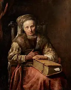 Oude vrouw met een boek, Frick Collection