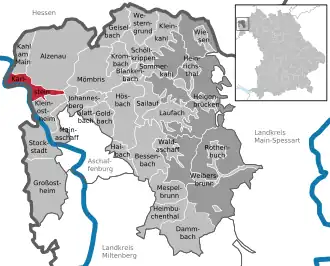 Kaart van Karlstein am Main