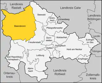 Kaart van Baiersbronn
