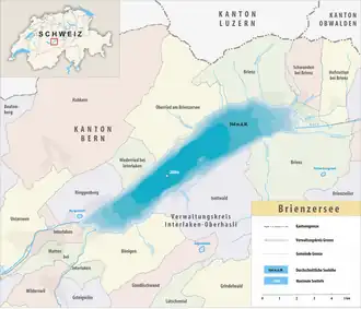 Kaart van Meer van BrienzBrienzersee