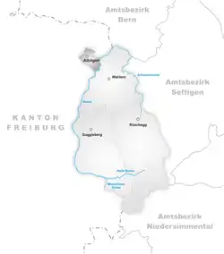 Kaart van de voormalige gemeente