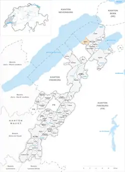 Kaart van de voormalige gemeente