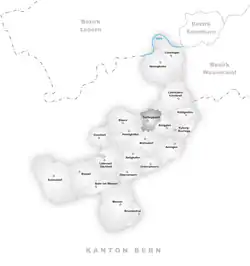 Kaart van de voormalige gemeente