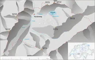 Blüemlisalp op het grondgebied van de gemeente Kandersteg