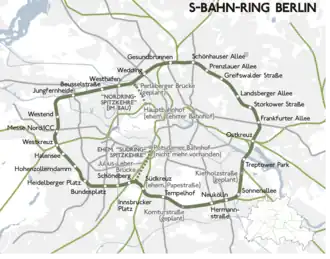 Ringbahn op de kaart