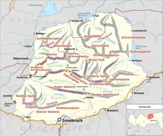 Kaart van Karwendel