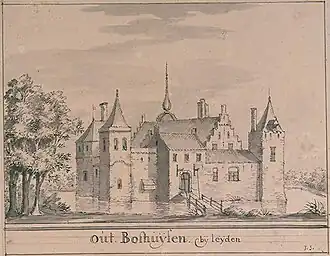 Kasteel Boshuysen door J. Schoemaker (18e eeuw)