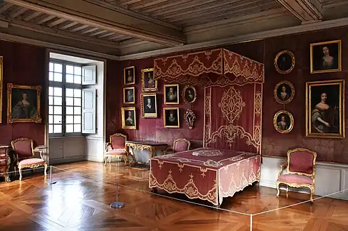 Een slaapkamer in het kasteel