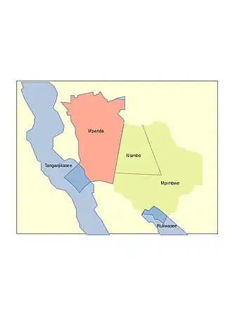 Het district Mpanda binnen Katavi