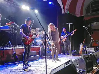 Marcel Singor (met hoedje) tijdens Kayakconcert Dortmund 2018