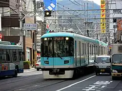 Straatspoor in Kyoto.