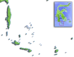 Kaart van de Provincie Zuid-Sulawesi in Indonesië