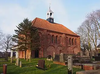 De kerk vanuit het noorden