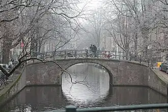 Brug 74 gezien naar het Thorbeckeplein, december 2016