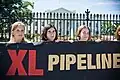 Demonstraties tegen Keystone XL voor het Witte Huis in augustus 2011.
