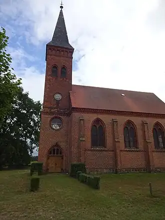 Evang.-lutherse dorpskerk te Hottendorf, bouwjaar 1887