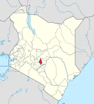 Kaart van Kirinyaga County
