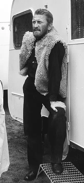 Opnamen in Nuenen, Kirk Douglas.