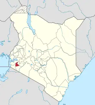 Kaart van Kisii County