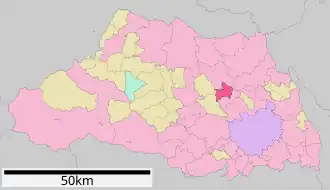 Situering van Kitamoto in de prefectuur  Saitama