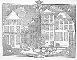 Oude prent van een klepperman