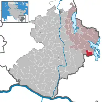 Kaart van Klein Zecher