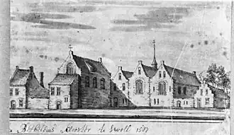 Het klooster in 1587