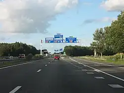 Knooppunt gezien komende vanuit Zeeland