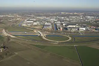 Knooppunt Maanderbroek anno 2003 tijdens de aanleg.